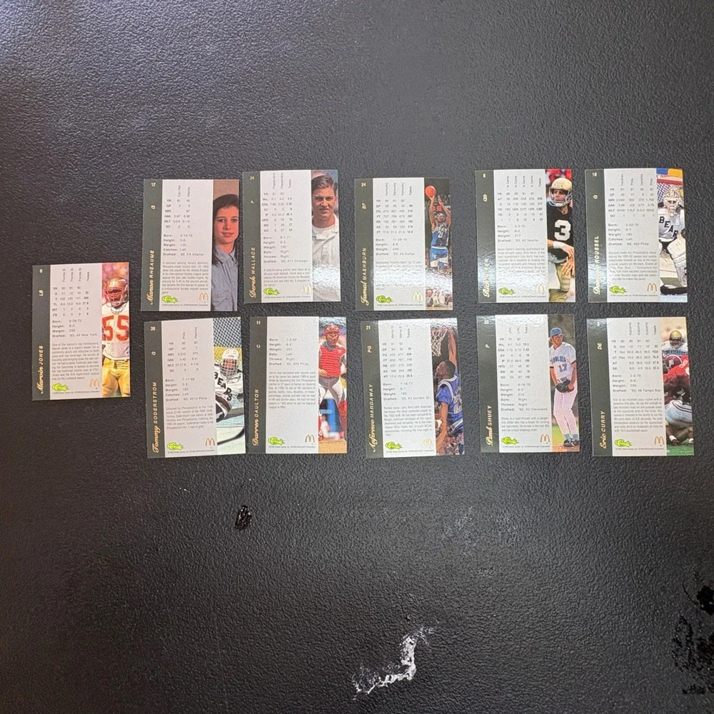 1993 Classic McDonald's All-American 11 Card Lot